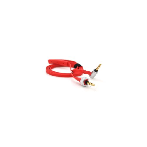 Кабель мультимедійний 3.5mm M to 3.5mm M 1.0m flat red Voltronic (YT-AUXSY(M)/(M)-1-R)