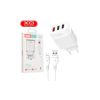 Зарядний пристрій XO 1xUSB QC3.0 18W + 2xUSB 2.4A + cable USB-C white (L72-TC-WH) - Зображення 3