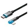 Дата кабель USB-C to Lightning 1.0m 20W 90° corner black/blue Baseus (CAVP000221) - Изображение 2