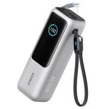 Батарея универсальная Anker 25000mAh, 165W, PD/3/0, QC/3/0, Built-In Double USB-C Cables, silver (A1695H41)