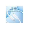 Дата кабель USB-C to USB-C 1.0m 60W white VENTION (TRCWF) - Изображение 3