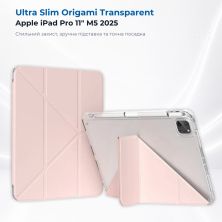 Чехол для планшета BeCover Ultra Slim Origami Transparent Apple iPad Pro 11 M5 2025 Pink (715956)