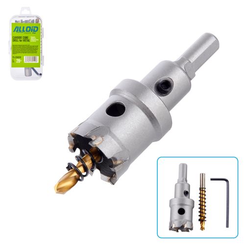 Свердло Alloid корончате, твердосплавне, по металу, 28мм (TS-20028)