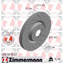Тормозной диск ZIMMERMANN 400.3670.52