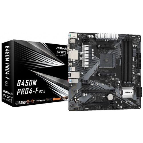Материнская плата ASRock B450M PRO4-F 2.0 (B450M PRO4-F R2.0)