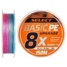 Шнур Select Basic PE 8x 150m Multi Color 1.0/0.14mm 18lb/8.2kg (1870.31.44)