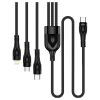 Дата кабель USB 2.0 AM to Lightning + Micro 5P + USB-C 1.2m 3.0A (PD60W data) Black ColorWay (CW-CBPDU3060-BK) - Зображення 1