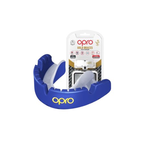 Капа Opro Gold Braces під брекети Dark Bluel/Pearl (102506002) (Gold_Braces_Blue/Pearl)