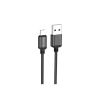 Дата кабель USB 2.0 AM to Lightning 1.0m 2.4A nylon BX87 black BOROFONE (6974443389005) - Зображення 1