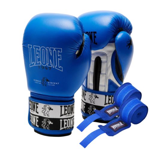 Боксерские перчатки Leone GN208 Iconic Blue 16 унцій (GN208_Blue_16oz)