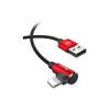 Дата кабель USB 2.0 AM to Lightning 2.0m 1.5A 90° corner red Baseus (CALMVP-A09) - Изображение 3