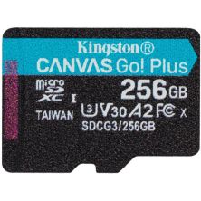 Карта пам'яті Kingston 256GB microSDXC class 10 A2 U3 V30 Canvas Go Plus (SDCG3/256GBSP)