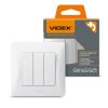 Выключатель Videx BINERA 3кл белый (VF-BNSW3-W) - Изображение 3