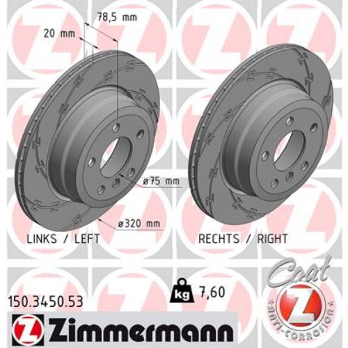 Гальмівний диск ZIMMERMANN 150.3450.53