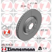 Гальмівний диск ZIMMERMANN 285.3519.20