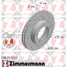 Тормозной диск ZIMMERMANN 590.2573.52