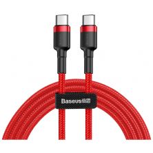 Дата кабель USB-C to USB-C 2.0m USB 3.1 3A red-black Baseus (CATKLF-H09)