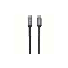 Дата кабель USB-C to USB-C 1.0m 3A Black\Gray T-Phox (T-CC833)
