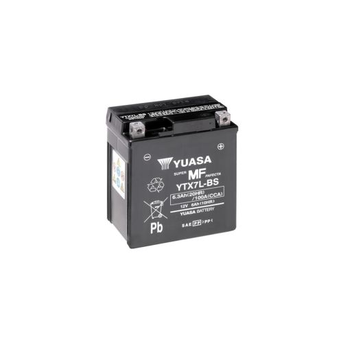 Аккумулятор автомобильный Yuasa 12V 6Ah MF VRLA Battery AGM (YTX7L-BS)