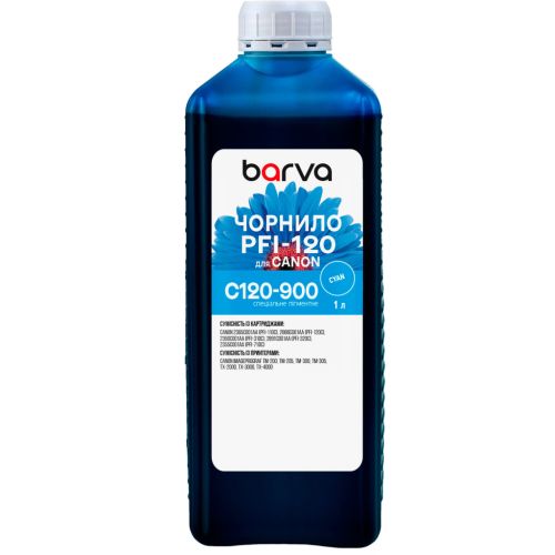 Чорнило Barva Canon PFI-120/710 1л C pigmented (C120-900)