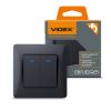 Выключатель Videx BINERA 2кл с подстветкой черный графит (VF-BNSW2L-BG) - Изображение 3