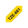 Лента для принтера этикеток UKRMARK B-T661P-BK/YE, совместима с TZE661 ламинированная, 36мм х 8м. black on yellow (B-T661P-BK/YE) - Изображение 1