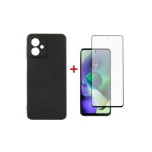 Чохол до мобільного телефона Dengos Kit for Motorola G54 case + glass (Black) (DG-KM-50)