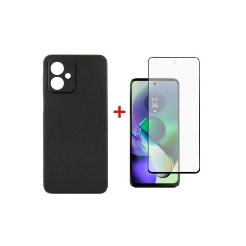 Чехол для мобильного телефона Dengos Kit for Motorola G54 case + glass (Black) (DG-KM-50)