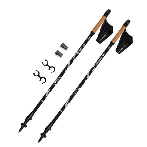 Палиці для скандинавської ходи PowerPlay 9104 Lykke Black/White 80-135 см (PP_9104_LYKKE_Bl/White)