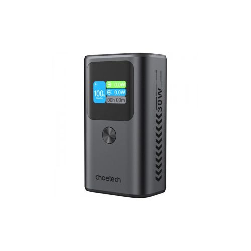 Батарея универсальная Choetech 10000mAh 30W, PD, USB-C, USB-A, Color Display Clock, functionsAlarm,Stopwatch,Timer (B701-CCGY)