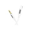 Кабель мультимедійний Lightning to 3.5mm M 1.0m silicone BL20 white BOROFONE (6941991114403) - Зображення 1