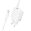 Зарядний пристрій BOROFONE BN28 Fuente USB-C PD30W + cable USB-C to USB-C White (6941991120312) - Зображення 1
