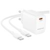 Зарядний пристрій BOROFONE BN28 Fuente USB-C PD30W + cable USB-C to USB-C White (6941991120312) - Зображення 3