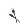 Дата кабель USB 2.0 AM to USB-C 1.0m silicone black BOROFONE (6941991115431) - Зображення 1