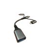 Дата кабель OTG USB 3.0 AF to USB-C + Micro 5P + Lightning 0.11m 60W XoKo (XK-AC-155) - Зображення 2