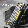 Клавіатура Ajazz AK680 V2 Ice Island Magnetic Switch USB UA Black/Gray/Yellow (AK680-V2-I-BGY) - Зображення 3