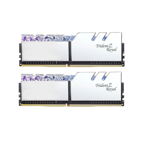 Модуль пам'яті для комп'ютера DDR4 32GB (2x16GB) 3200 MHz TridentZ RGB ROYAL Silver G.Skill (F4-3200C16D-32GTRS)