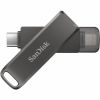 USB флеш накопитель SanDisk 64GB iXpand Drive Luxe Type-C /Lightning (SDIX70N-064G-GN6NN) - Изображение 1