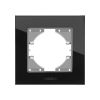 Рамка Videx BINERA черное стекло одинарная (VF-BNFRG1H-B) - Изображение 1