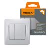 Выключатель Videx BINERA 3кл серебряный шёлк (VF-BNSW3-SS) - Изображение 3
