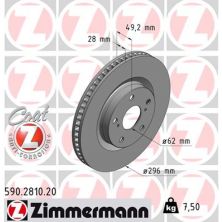 Гальмівний диск ZIMMERMANN 590.2810.20