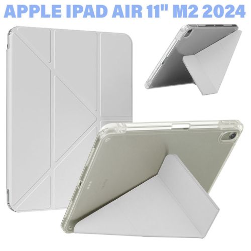 Чохол до планшета BeCover Ultra Slim Origami Transparent Apple iPad Air 11 M2 2024 Gray (711390)