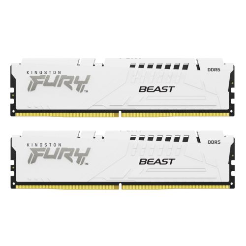 Модуль пам'яті для комп'ютера DDR5 32GB (2x16GB) 6400 MHz Beast White EXPO Kingston Fury (ex.HyperX) (KF564C32BWEK2-32)