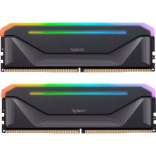 Модуль памяти для компьютера DDR5 32GB (2x16GB) 5600 MHz NOX RGB Black Apacer (AH5U32G56C522NBAA-2)