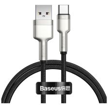 Дата кабель USB 2.0 AM to USB-C 1.0m Cafule Metal 66W black Baseus (CAKF000101) Дата кабель USB 2.0 AM to USB-C 1.0m Cafule Metal 66W black Baseus (CAKF000101)