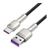 Дата кабель USB 2.0 AM to USB-C 1.0m Cafule Metal 66W black Baseus (CAKF000101) - Изображение 1