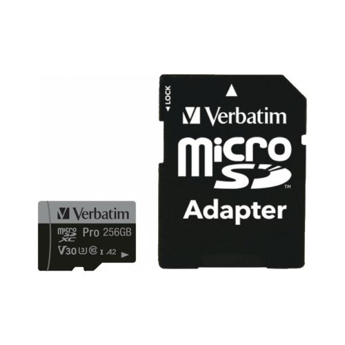 Карта памяти Verbatim 256GB microSDXC class 10 UHS-III PRO (47045)