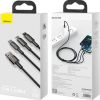 Дата кабель USB 2.0 AM to Lightning + Micro 5P + Type-C 1.5m 3.5A black Baseus (CAMLTWJ-01) - Зображення 2