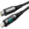 Дата кабель USB-C to Lightning 1.0m 20W Digital Display black Essager (EXCTL-YD01) - Изображение 1
