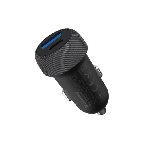 Зарядное устройство ColorWay USB-C PD35W + USB QC3.0 car adapter (CW-CHA064PD-BK)